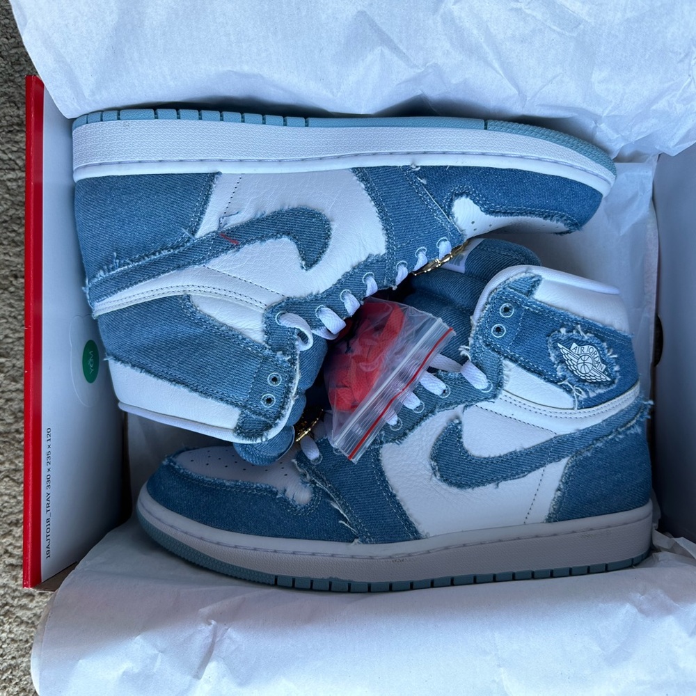 Nike Shoes | Nike Air Jordan 1 Retro High Og White/Boarder Blue Women